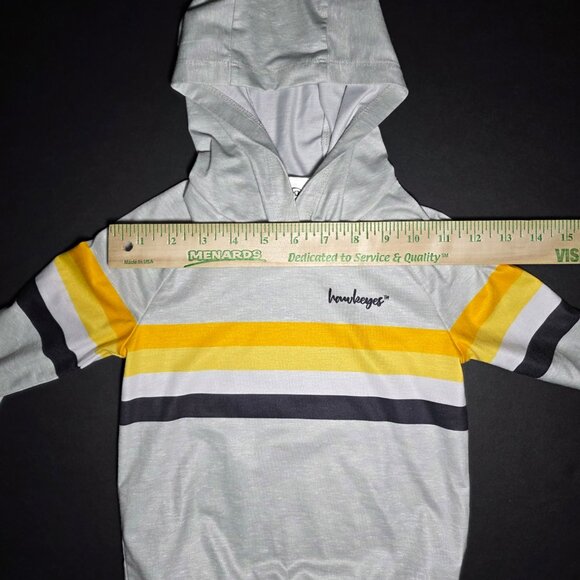 Authentic Toddler Boys Iowa Hawkeyes Black Yellow Gray Pullover Hoodie Size 2T - Picture 8 of 10